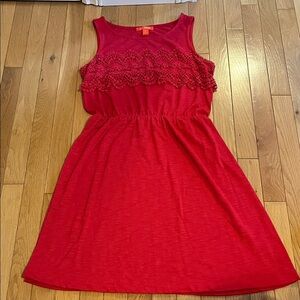 Bright red summer dress
